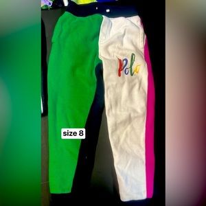 boys size 8 POLO Ralph Lauren multicolor block sweatpants. back is super cute!
